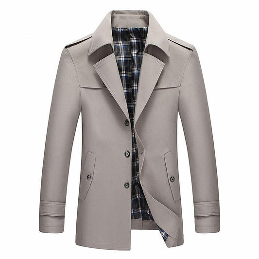 Autumn And Winter Medium and long section Woolen coat Large size Windbreaker Men's clothes