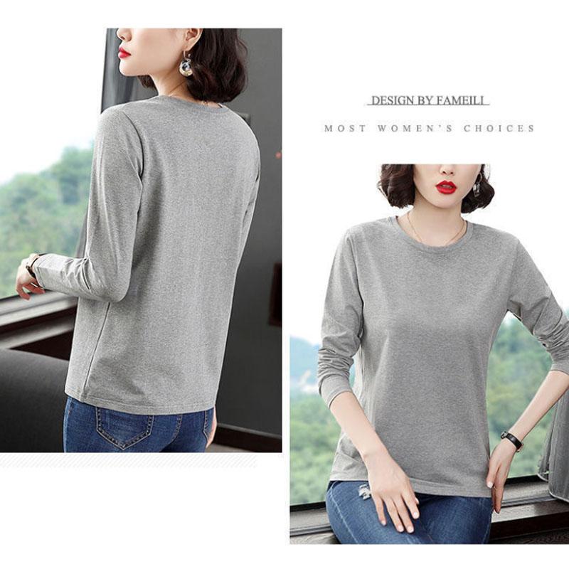 Spring Women Pullover Cat Print Long Sleeve Shirt Casual Loose T-shirt Boutique Bottoming Shirt