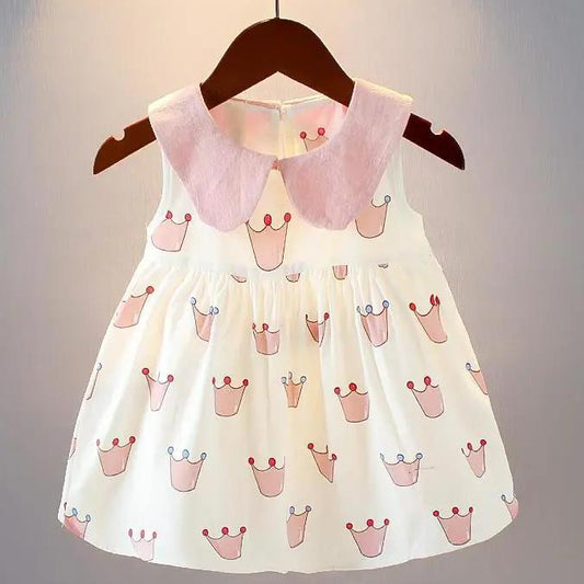 Children Dress Spring Summer Sling Kids Clothing Baby Girls Clothing Printing Sleeveless Dress Girl