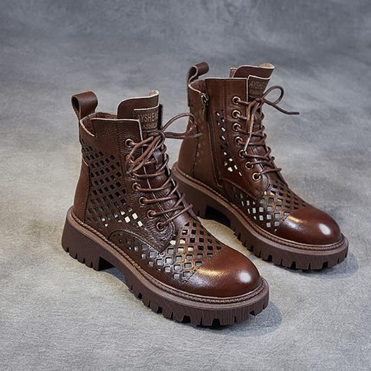 Women's British Wind Boots Platform Hollow Martin Boots Spring Sandals