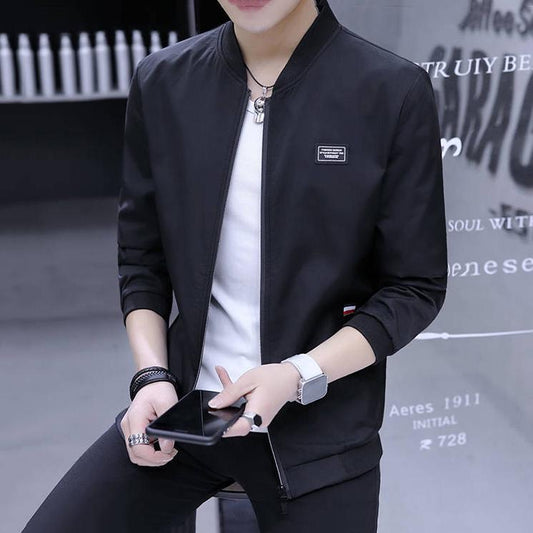 2019 Autumn Casual Solid Color Slim Fashion Baseball Jacket Men's Jacket Brand Clothing Size M-4XL
