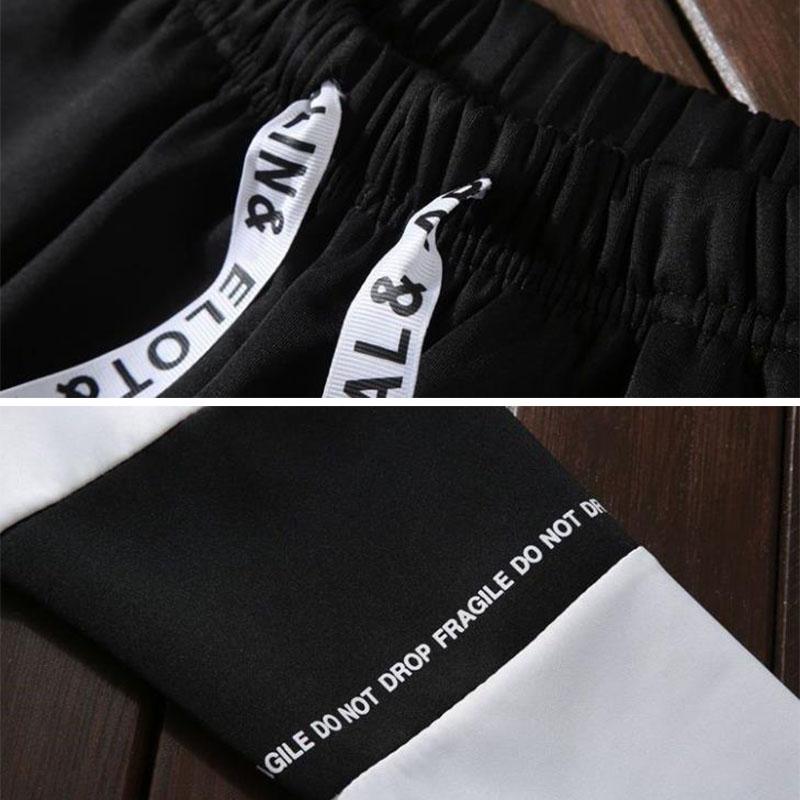 Spring Cartoon Sweater Suit Gangster Cat Teen Student Sports Suit Casual Hooded Pullover and Pants Men