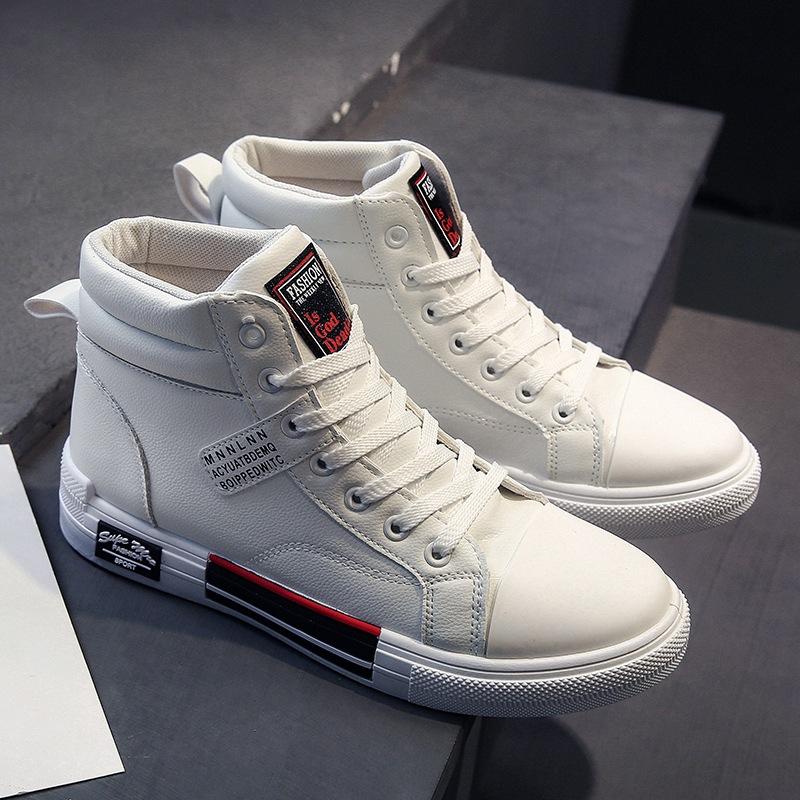 New Men's Warm Cut Fashion Trend Casual Shoes Student Shoes Sports Shoes Plus Velvet Optional