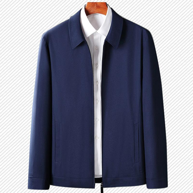 Middle-aged and Elderly Fall/winter Coat Loose Lapel Jacket Middle-aged Pure Color Casual Top
