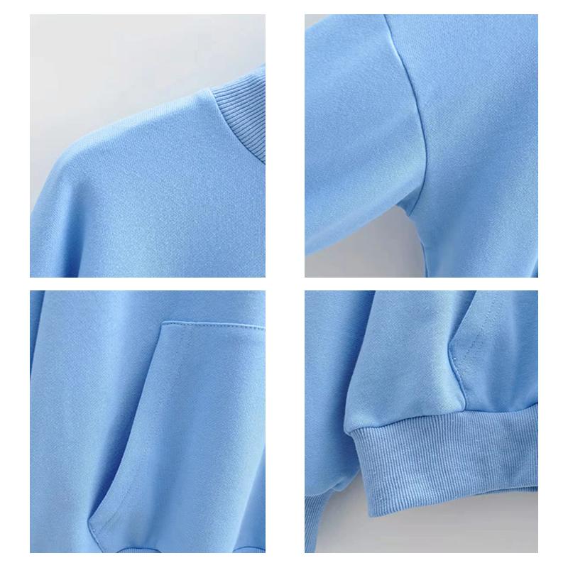 Autumn and Winter Oversized Sweatshirt Women's High-neck Long-sleeved Sweater Solid Color All-match Blouse