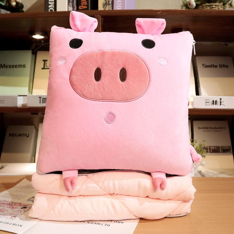 Multifunctional Quilt Cute Pillow Quilt Dual-use Sleeping Pillow Nap Cover Blanket Office Cushion Car Interior Car Cushion Pillow Portable Blanket
