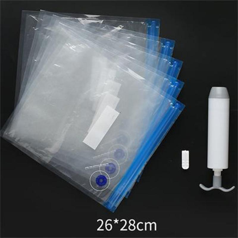 Food Bag Fruit Sealed Bag Self-sealing Packaging Cooked Food Bag Household Manual Fresh-keeping Bag Suction Compressed Bag