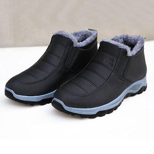 Female Winter Plush Thickened Cotton Shoes Women's Large Size Walking Shoes Anti Slip Soft Soled Sports Shoes