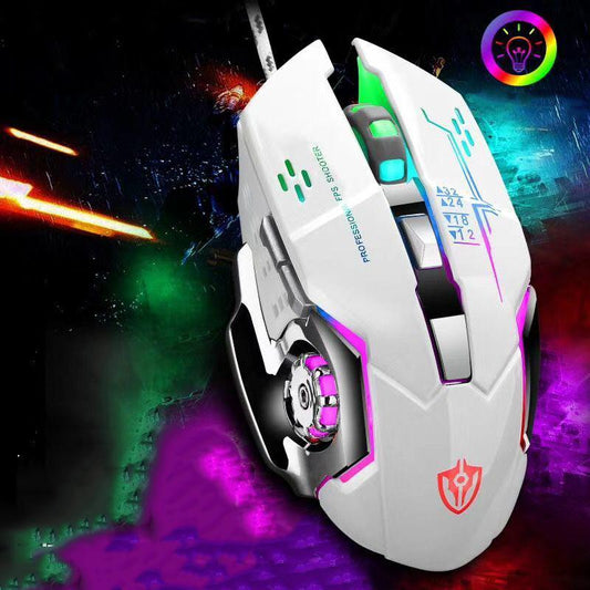 Wired USB Computer Mute Mouse Universal Mouse for Notebook Office Gaming Gaming Glowing Mouse