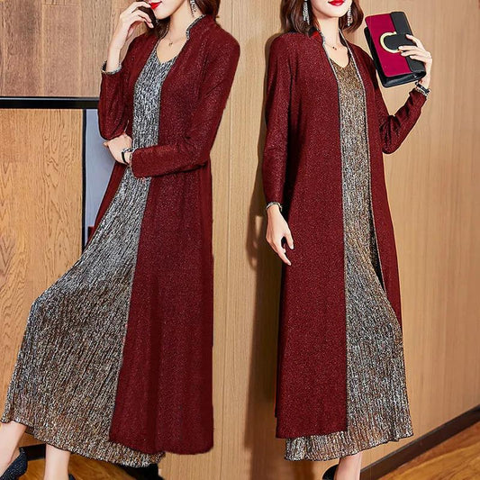 2021 Spring and Autumn Outer Wear Cardigan Women's Thin Coat Mid-length Temperament All-match Outer Wear Long-sleeved Cardigan