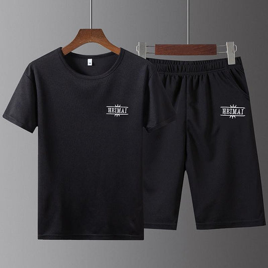 Suit/short-sleeved Summer Quick-drying Sportswear Suit Men's T-shirt Short-sleeved Shorts Casual Suit Quick-drying Clothes Men
