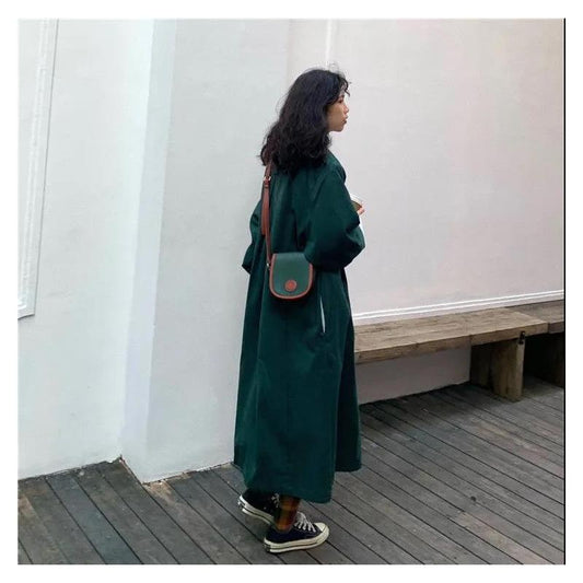 All-match Cotton Coat for Female Students In Autumn and Winter Loose Wild Over-the-knee Thick Lamb Wool Coat