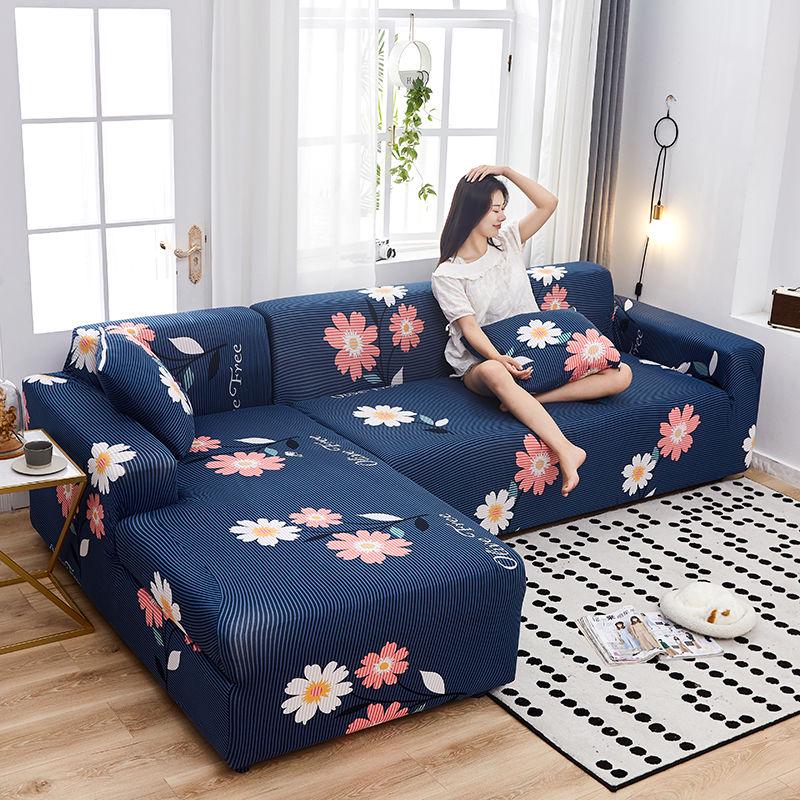 Solid Color Elastic Universal Slipcover All-inclusive Anti-slip Sofa Covers Towel for Dining Room 1/2/3/4 Seater Stretch Sofa Covers