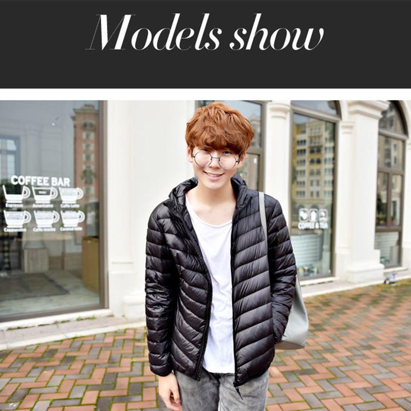 Winter Light Down Jacket Men's Slim Short Down Jacket Large Size Fashion Thin Winter Jacket Men's