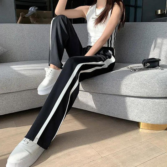 Wide-leg Pants Summer Thin Loose and Thin Sports Pants Women's Fashion Trend Casual Pants