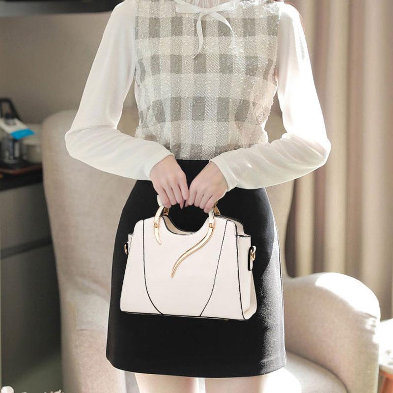 PU Leather Handbags for Women Bags Luxury Top-Handle Bags European Style Crossbody Bag Large Capacity Personality