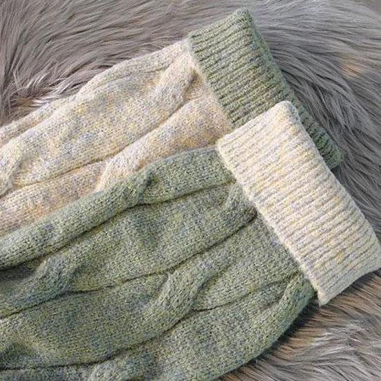 Women's Autumn and Winter Thickened Woolen Sweater Female Short Loose Sweater Pullover Casual Versatile Sweater