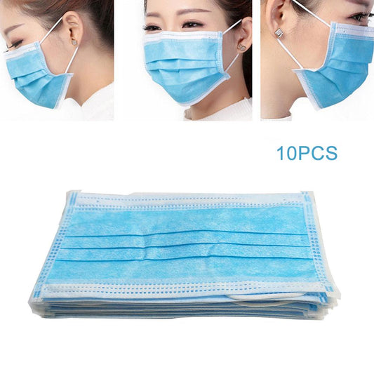Disposable Earloop Face Protective Mask 3 Layers Anti-bacterial Haze Safety Dust High Elastic Rope Mask