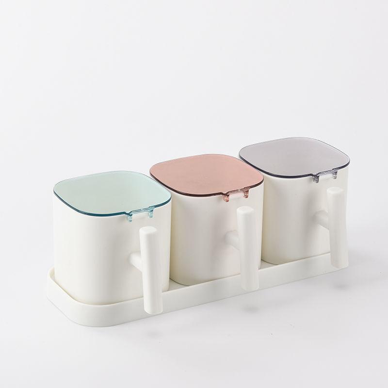 Spice Box Set Household Combination Salt Shaker Seasoning Jar Kitchen Supplies Haberdashery Storage Box with Spoon