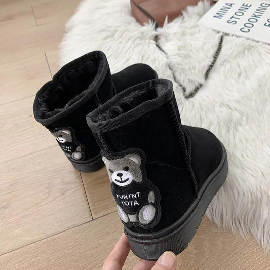 Winter Short Tube Snow Boots Women Plus Velvet Thick Korean Version of All-match Warm Cotton Shoes