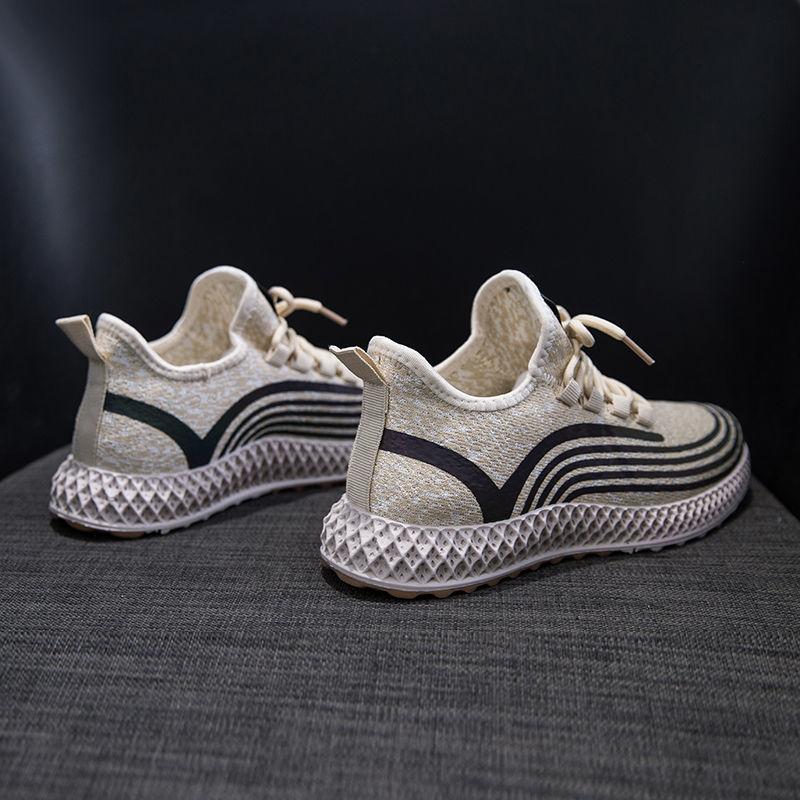 Reflective Flying Woven Sports Shoes Women Spring Summer All-match Breathable Casual Shoes Korean Student Net Shoes Women