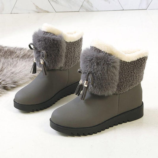 Snow Boots Female Autumn and Winter Korean Wild Student Cotton Shoes Short Tube Plus Velvet Thick Warm Fashion Boots