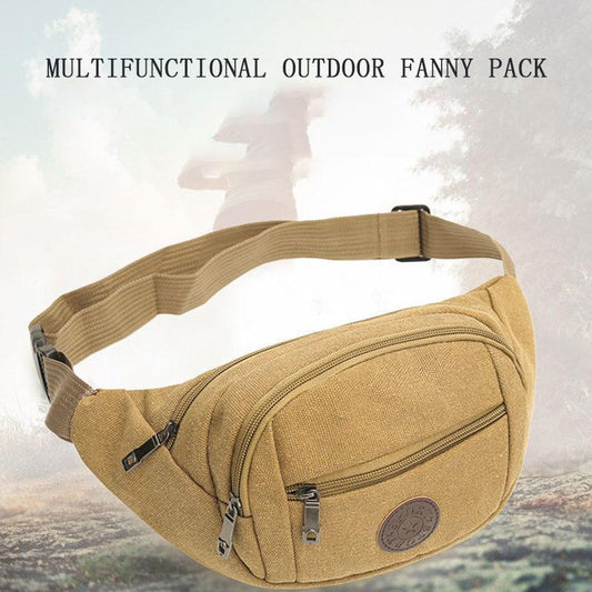 Men's and Women's Waterproof Large-capacity Multi-function Wallet Mobile Phone Pocket Canvas Wear-resistant Outdoor Sports Pocket