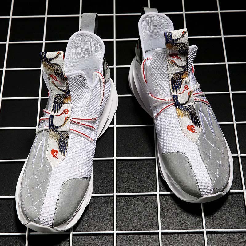 Men Sneakers Luminous Basketball Shoes Non-slip Breathable Running Shoes