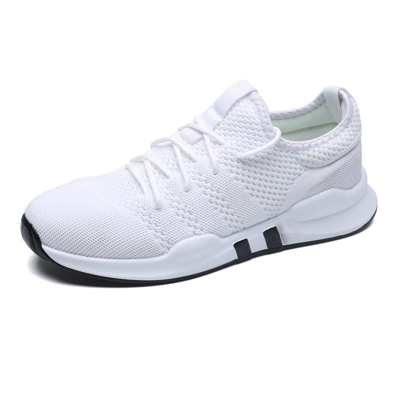 Men Casual Shoes Light Breathable Mesh Shoes Men Sneakers Lace Up Gray White Black Red Male Shoes