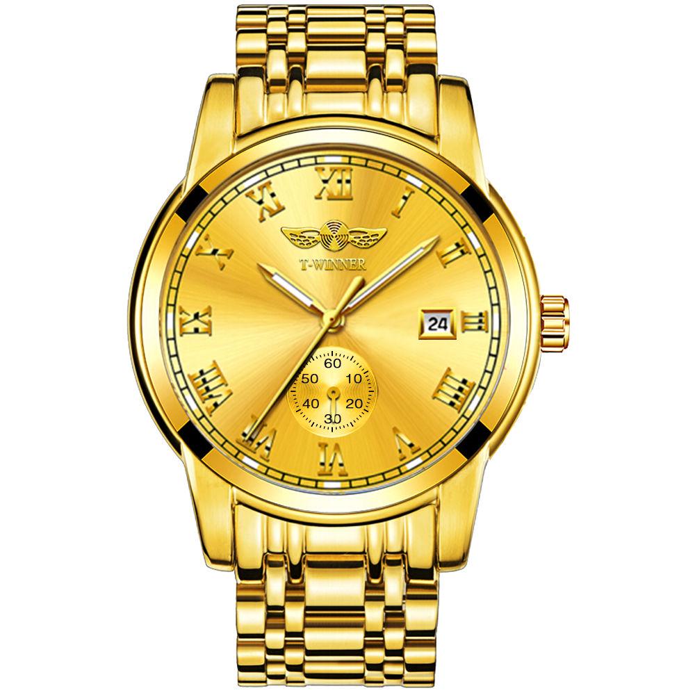 Fashion Mens Luminous Waterproof Stainless Steel Automatic Mechanical Wrist Watches