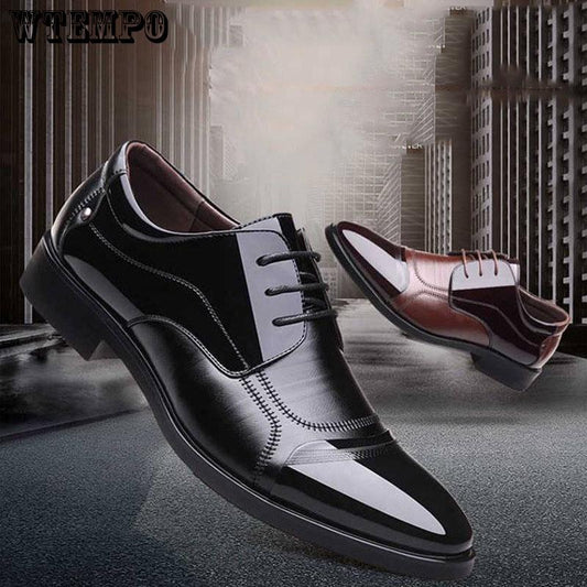 Flats Men Oxford Lace Up Pointed Toe Business Outdoors Flat Shoes