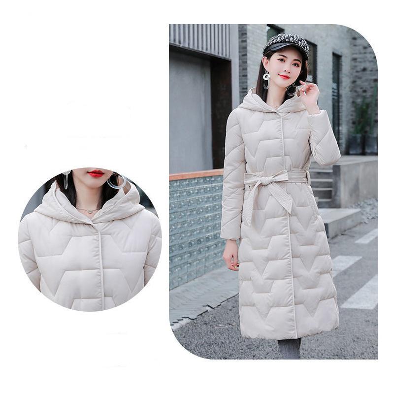 Slim-fit Down Padded Jacket Down Jacket Women Mid-length Padded Jacket Women Korean Winter Hooded Padded Padded Jacket