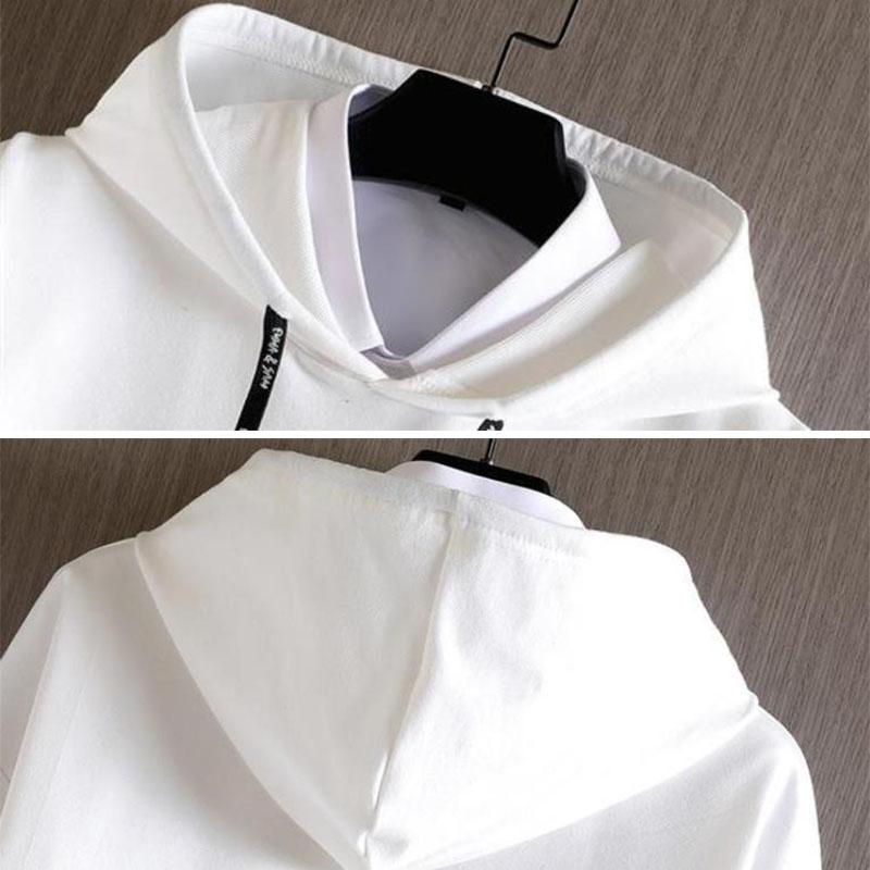 Teen Trendy Sweater Suit Men Sports Suit Hooded Pullovers and Casual Pants Campus Clothing