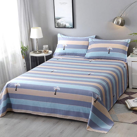 Three-piece Bedding Set Thick Cotton Sheets Cotton Twill Sheets Pillowcases Cotton Fabrics Warm and Breathable Sweat-absorbing Exquisite and Simple