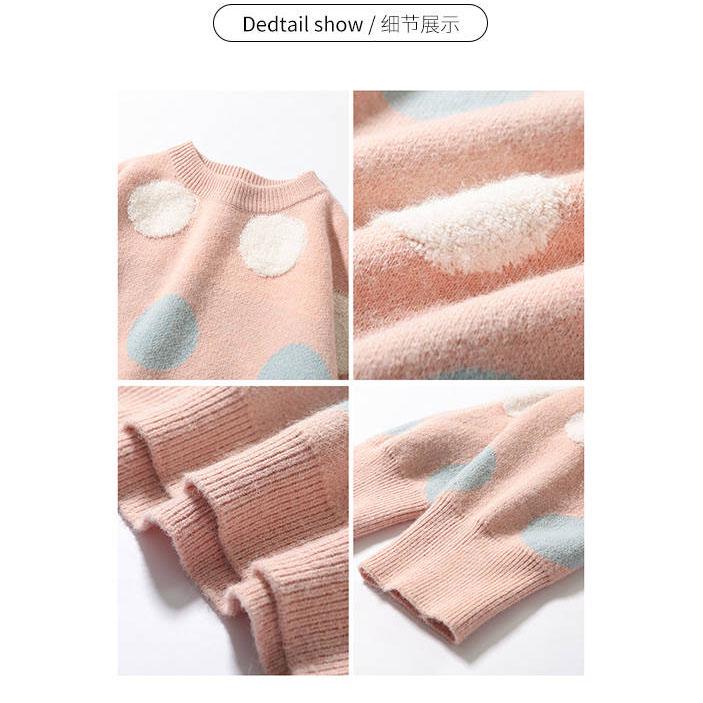 Pullover Sweater Thickening Women's Loose Korean long-sleeved Round Neck Warm Sweater