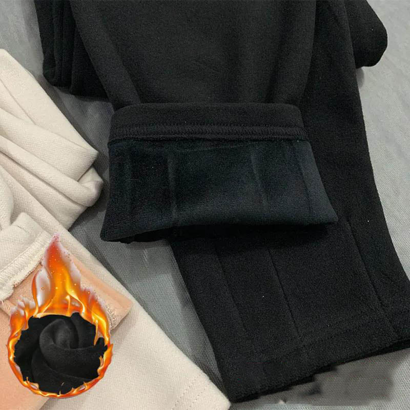 Harem Pants Women's Autumn and Winter High Waist Loose Plus Fleece Pants Nine Points Thin Feet Old Radish Pants Trousers