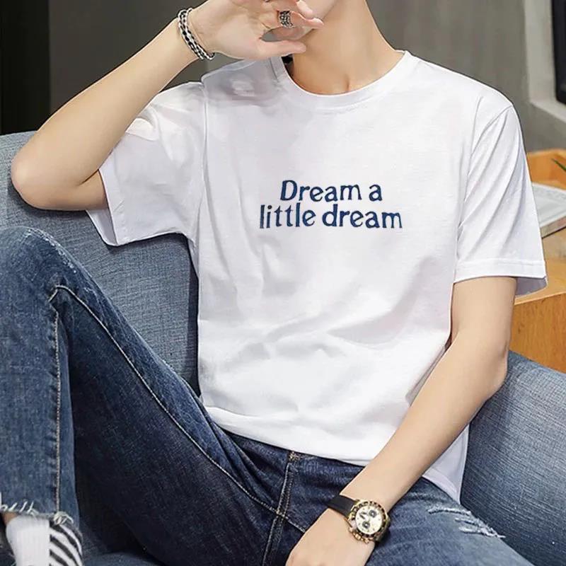 100% Cotton Men's Short-sleeved T-shirt Summer Pure Cotton Clothes Loose T-shirt