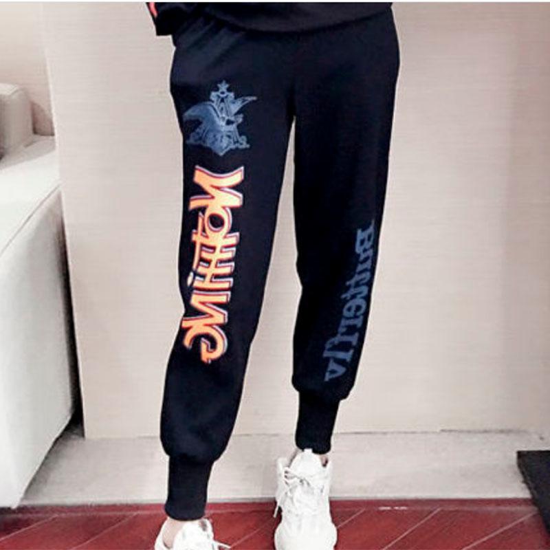 Spring and Autumn Sweater Suit Women's Loose Casual Sports Age-reducing Fashion Hip Hop Early Autumn Two-piece Western Style