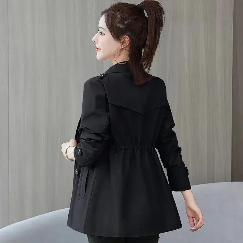 Short Coat Windbreaker Women's Spring and Autumn Waist Slimming Double-layer Lined Women's Coat