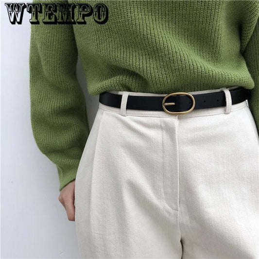 Female belt Women genuine leather fashion all-match belt women's Leather casual pants belt