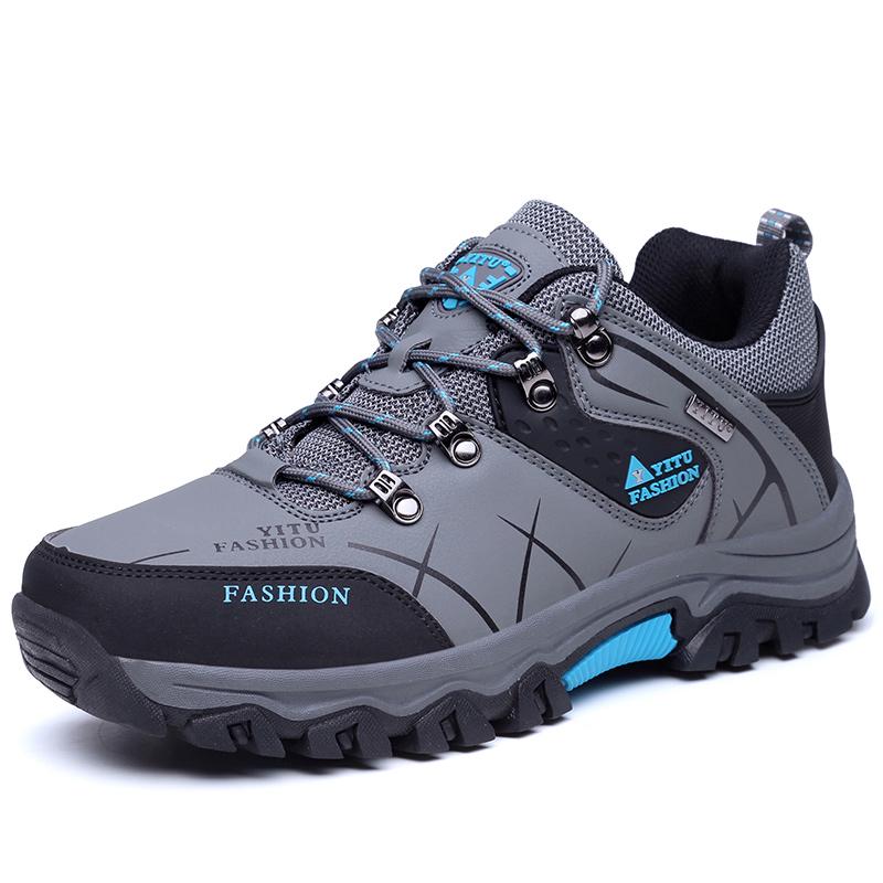 Men's Hiking Boots Waterproof Leather Boots Non-slip Large Size Boots