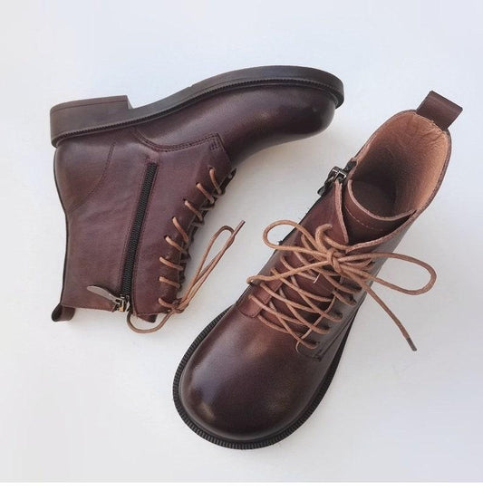 Handmade Women Leather Boots,Oxford Women Flat Shoes, Casual Shoes, Short Boots,Booties,Black Booties,Brown Boots,Winter Boots