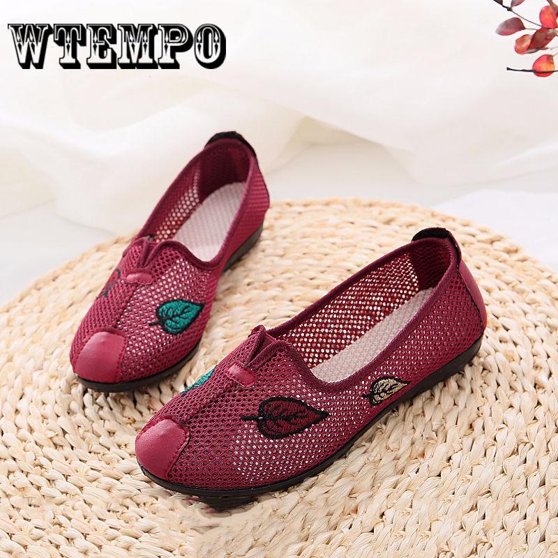Breathable Casual Shoes Mesh Flat Breathable Sandals Women Summer Shoes