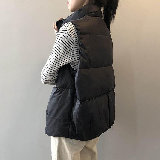 Autumn and Winter Models Short Cotton Vest Women Korean Version Was Thin Student Cotton Vest Jacket Vest