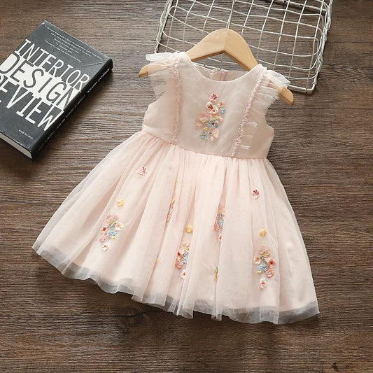 Girls Dress Children's Clothing Mesh Summer Dress Baby Girl Sleeveless Summer Girl Breathable Princess Skirt Tutu Skirt