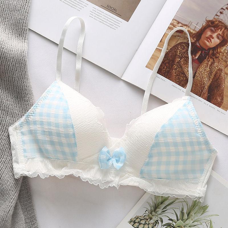 Ultra-thin Underwear No Steel Ring Thin Student High School Girl Bra Gathered Small Bra Summer Sexy Cute Light and Breathable