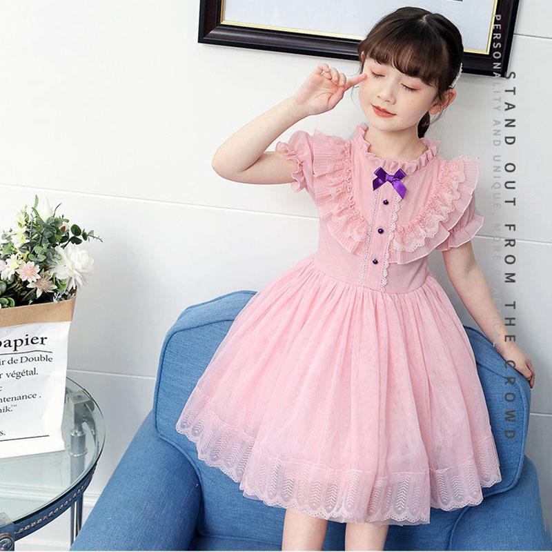 Children's Clothing Female Skirt Summer Mesh Princess Skirt Girl Lolita Style Performance Skirt Cute Loli Skirt