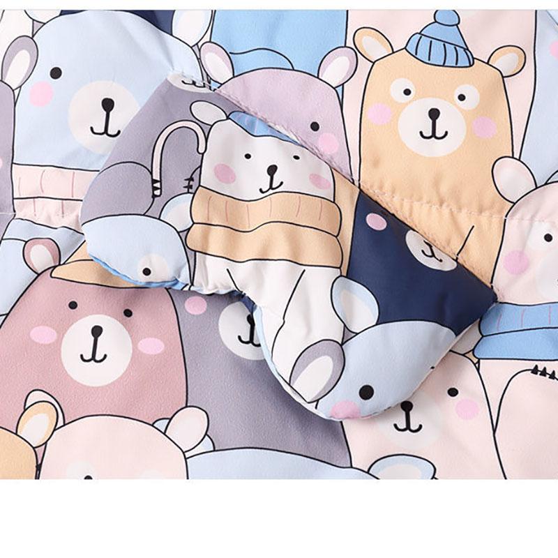 White Duck Down Children's Warm and Windproof Down Jacket Mid-length Winter Padded Jacket