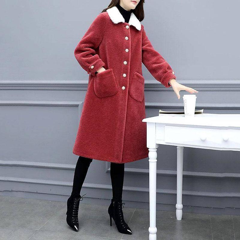 Faux Fur Coat Women Warm Outwear Plush Fur Jacket Winter Coat Loose Cardigan Trench Female Jacket