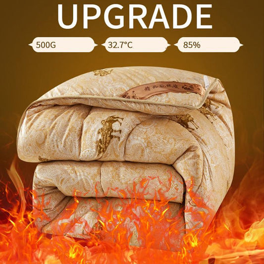 Thickened and Warm Camel Hair Quilt Winter Australian Hair Wool Quilt Luxury Thicken Stitching Comforter